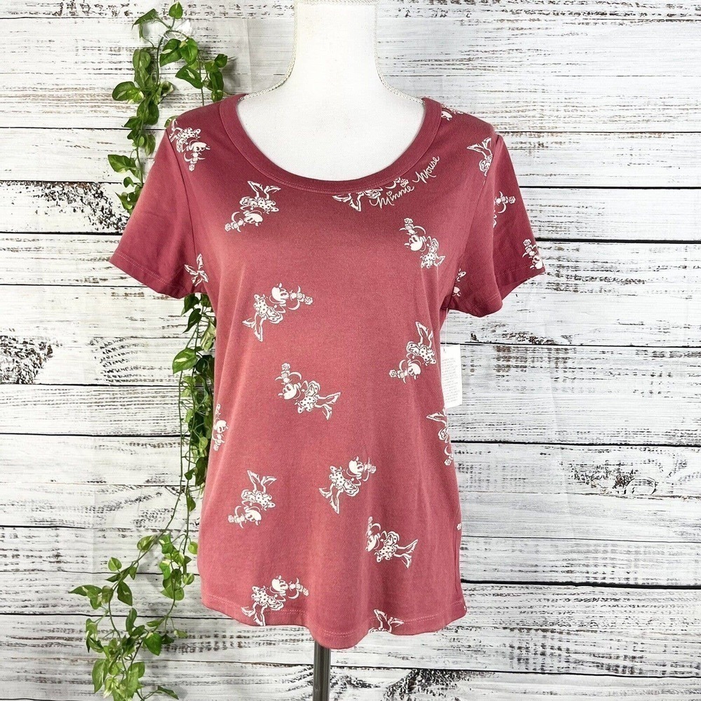 Disney Parks Walt Disney World T Tee Shirt size Small Red White Minnie Mouse